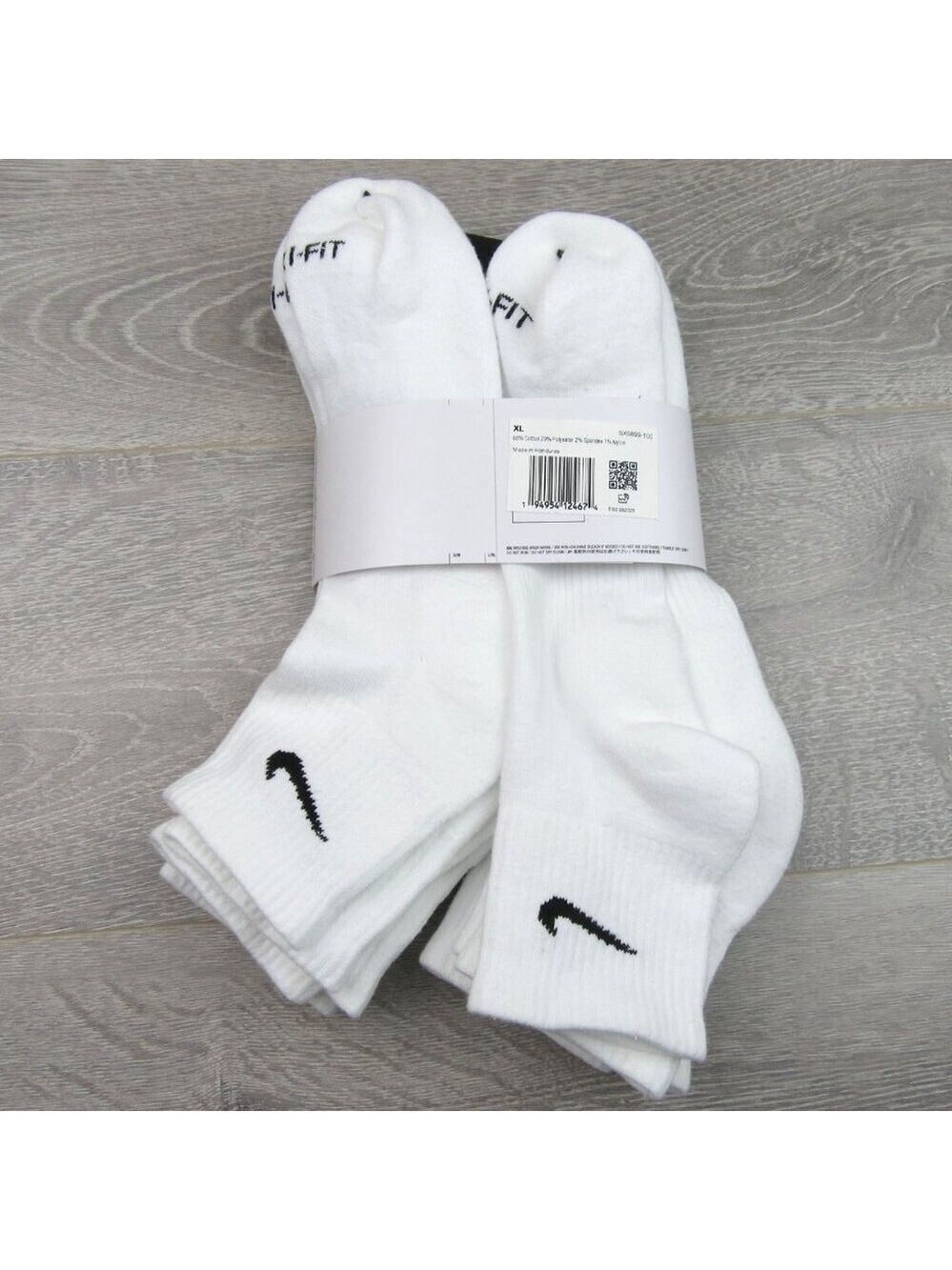 Nike Everyday Plus Ankle Socks 6 Pack Mens Size XL 12-15 White NEW - Picture 10 of 11